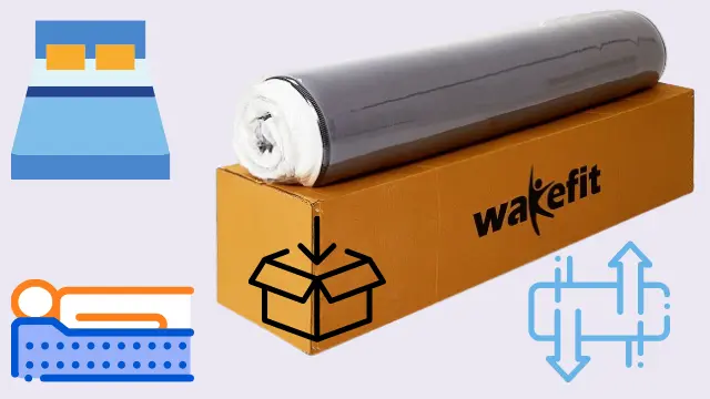 Wakefit mattress box packaging